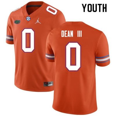 Youth Florida Gators #0 Trey Dean III NCAA Nike Orange Authentic Stitched College Football Jersey BBF8162LF